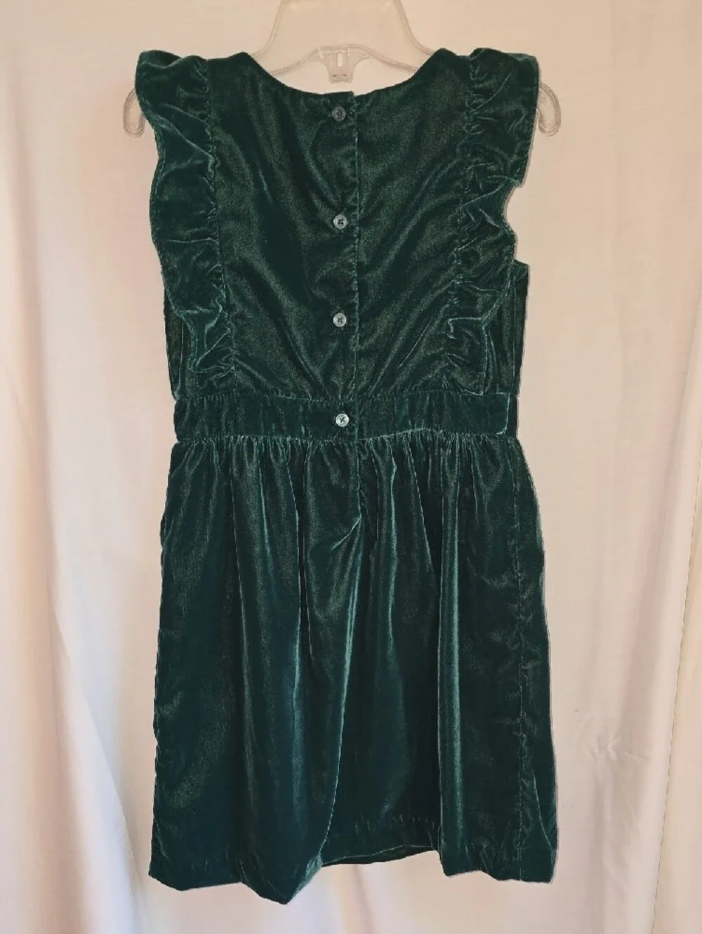 Gymboree Dark Green Velvet Ruffle Dress